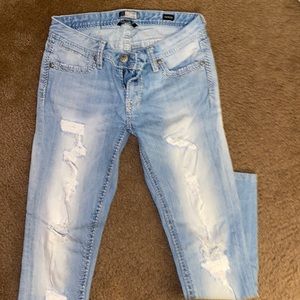 Sz 26 rerock express ankle fit denim
